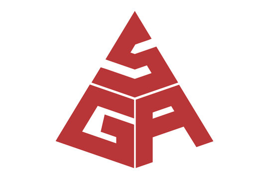 SGA, SG, logos. Abstract initial monogram letter alphabet logo design