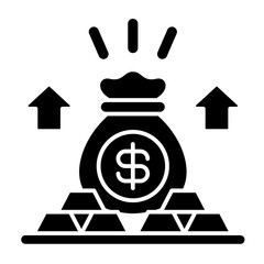 Assets glyph icon illustration vector graphic