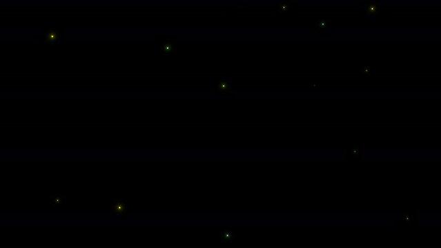 Realistic glowing and colorful firefly trails loo