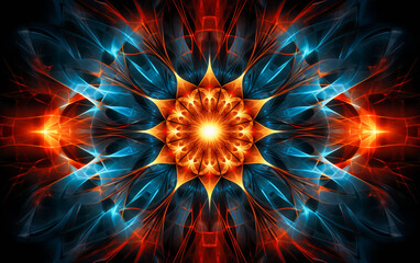 colorful vivid abstract kaleidoscope pattern