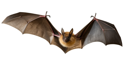 Bat in flight. Wing flap on Isolated transparent background, PNG file