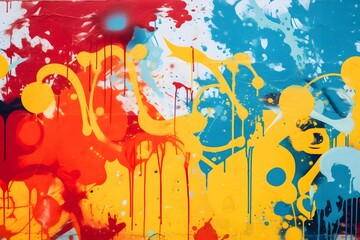 a colorful painting on the side of a building Generative AI