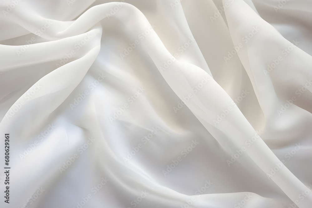 Wall mural a close up view of a white fabric generative ai