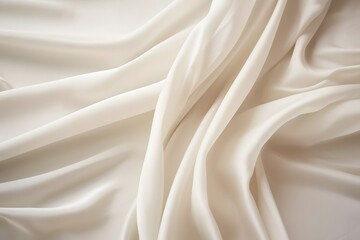 Obraz premium a close up of a white cloth on a bed Generative AI