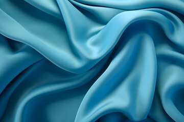 Obraz premium a close up of a blue satin fabric Generative AI