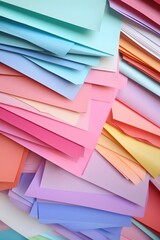 a bunch of colorful papers stacked on top of each other Generative AI