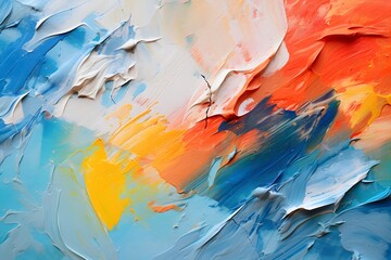 a close up of a painting with different colors Generative AI