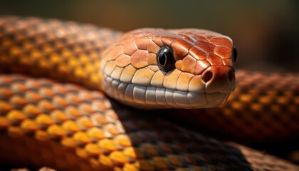 Obraz premium Close Encounter: The Inland Taipan Spellbinding Stare