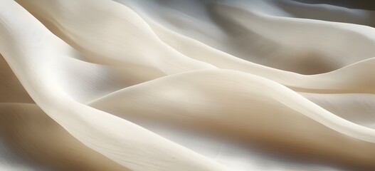 Obraz premium a close up photo of a white fabric Generative AI