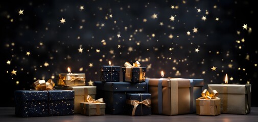 a group of presents sitting on top of a table Generative AI