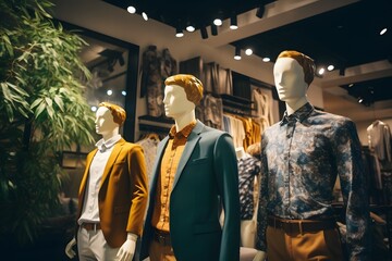 Obraz premium a group of mannequins standing next to each other Generative AI