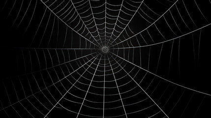 Obraz premium Spider web white with isolated background