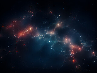 Fototapeta na wymiar Space's cosmic nebulae dark allure. AI Generation.