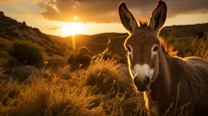  donkey at sunset © Nehal