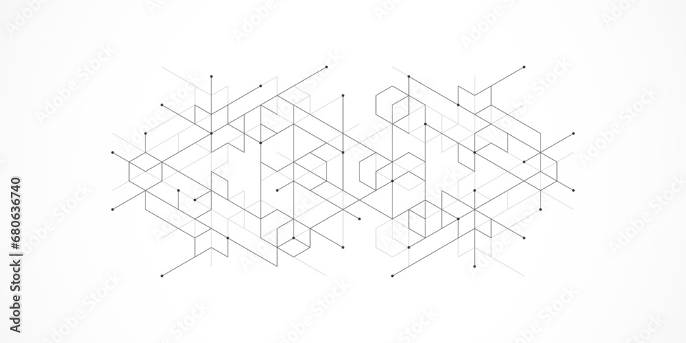 Wall mural creative idea of modern design with abstract geometric background. minimalistic vector texture with 