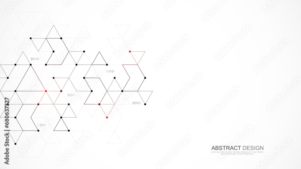 Poster creative idea of modern design with abstract geometric background. minimalist vector texture with tr