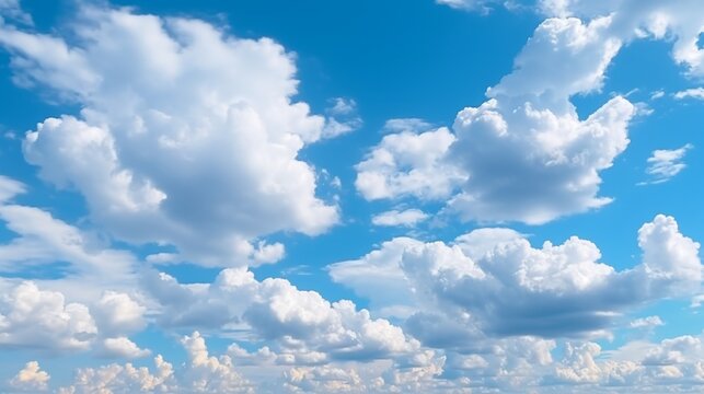 Beautiful blue sky clouds in the afternoon.Generative AI