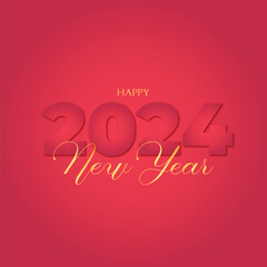 happy new year 2024  background vector design illustration