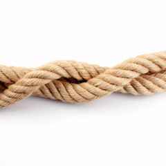 Fototapeta premium A length of cord positioned on a plain white surface.