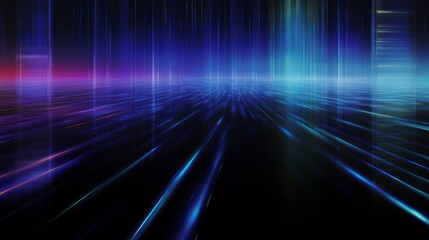Digital Background Neon in Blue, Violet, and Pink Hues with Glowing Horizontal Line
