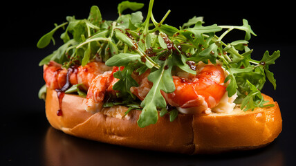 Gourmet Lobster Roll with Buttery Toasted Bun