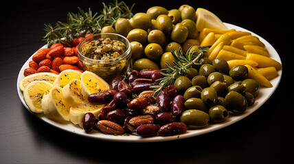 Gourmet Mixed Olives and Pickles Platter 