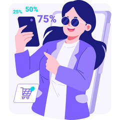 Cyber Monday Character Illustration