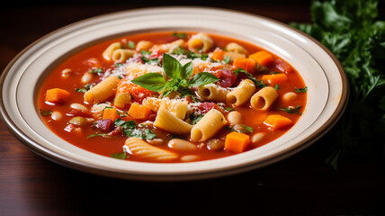 Hearty and Nourishing Vegetable Minestrone Soup