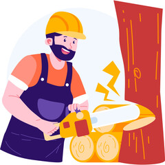 Carpenter Character Illustration