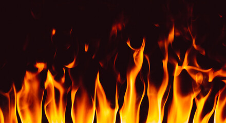 Flames texture background on a black background