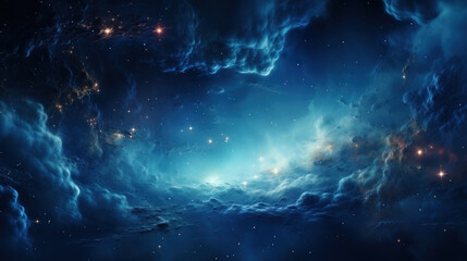 Galaxy and Nebula. Abstract space background. Endless universe with stars and galaxies in outer...