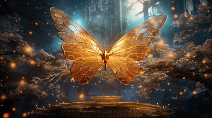 Binary Code Butterflies in the AI Surreal Marvels