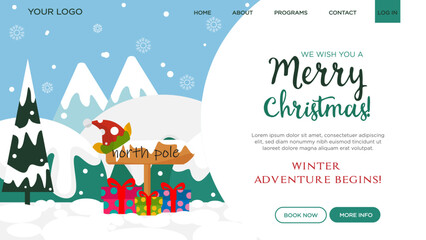 christmas greeting landing page template