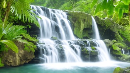 Obraz premium waterfall in the jungle