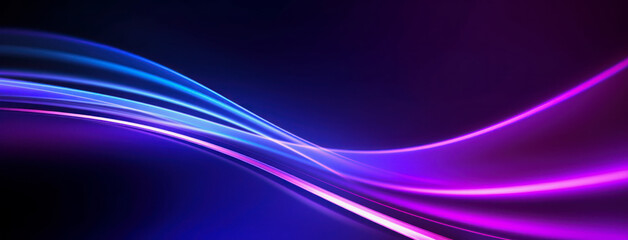 illustration of a modern dark blue and purple neon curve pattern background - obrazy, fototapety, plakaty