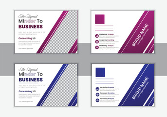 Vector creative business postcard template.
 stylist corporate business postcard template.
 Digital postcard design template.
 