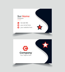 Creative clean professional vector business card design