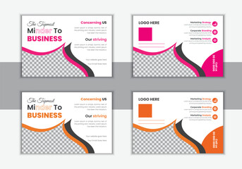 Vector creative business postcard template.
 stylist corporate business postcard template.
 Digital postcard design template.
 