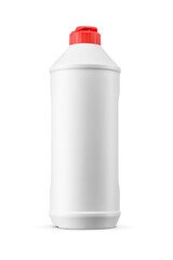 Dish soap. Dishwashing liquid detergent in the blank plastic bottle isolated. Transparent PNG image.