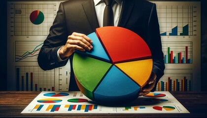 Diversified investment strategy - Managing an investor portfolio with a pie chart