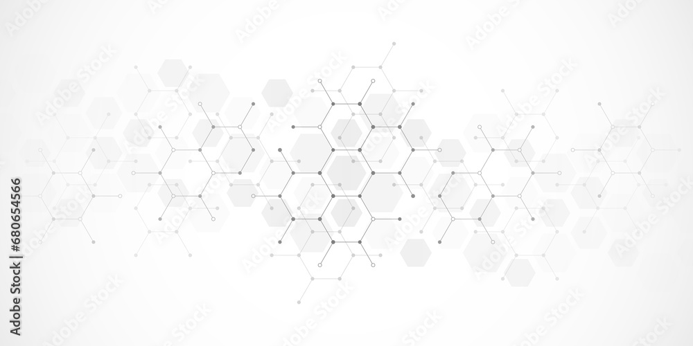 Aufkleber Abstract design element with geometric background of hexagons shape pattern