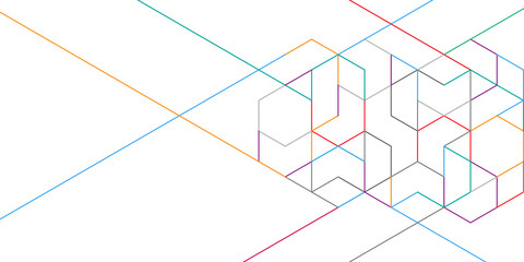 Abstract geometric background with isometric blocks, polygon shape pattern