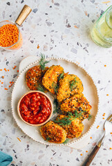 Healthy High Protein Red Lentil patties