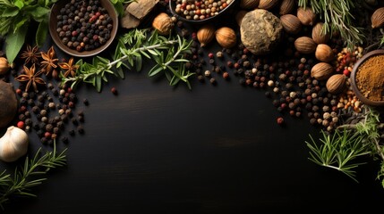 Food Background Free Space Text Herbs, Background Images, Hd Wallpapers, Background Image - obrazy, fototapety, plakaty