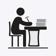 Man icon with book vector image eps