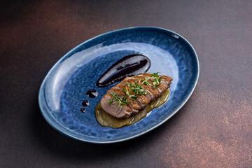 Asian cuisine. Duck in Peking style