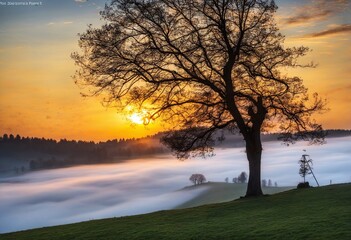 Fototapeta premium Misty Morning in Nature