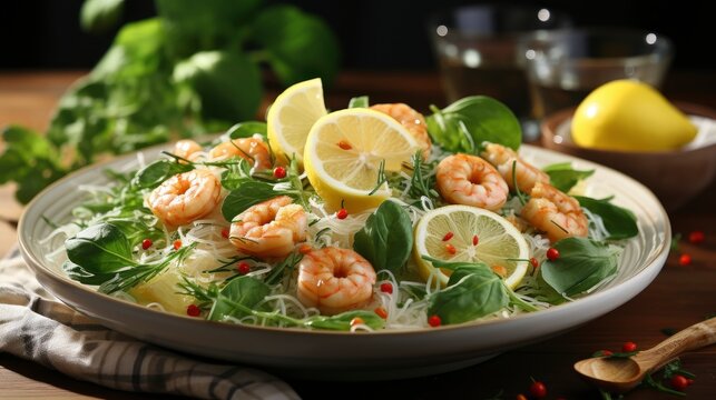 Italian Pasta Greens Shrimps Pan Frozen, Background Images, Hd Wallpapers, Background Image