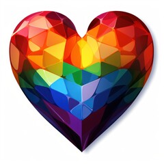 Naklejka na ściany i meble Heart Shaped Pride Flag. Heart Shaped. Pride Flag. LGBT Flag. Sticker. Logotype. Pride Month. 