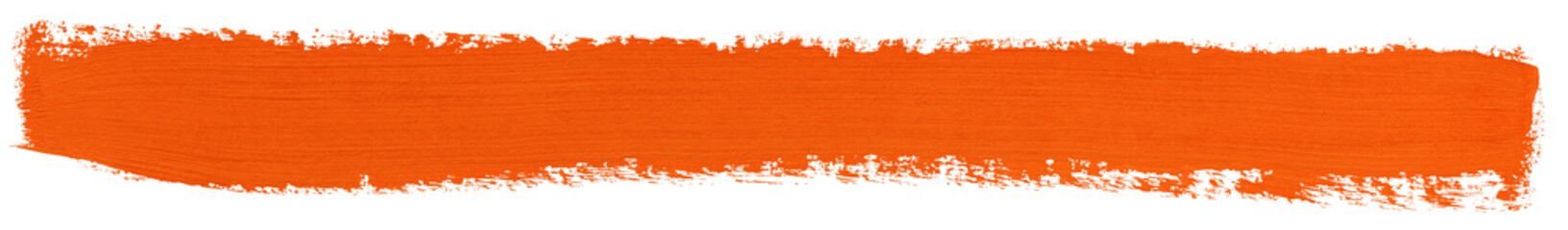 Orange stroke of paint isolated on transparent background